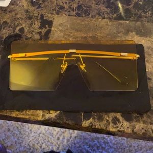 Yellow wide Frame Sunglasses